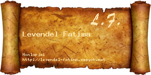 Levendel Fatima névjegykártya